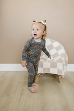 Mebie Baby Navy Floral Bamboo Cozy Sleep Set For Babies And Toddlers 6 Months To 5 Years - 