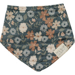 Mebie Baby Navy Floral Muslin Bib for Mealtime by Mebie Baby Premium - 