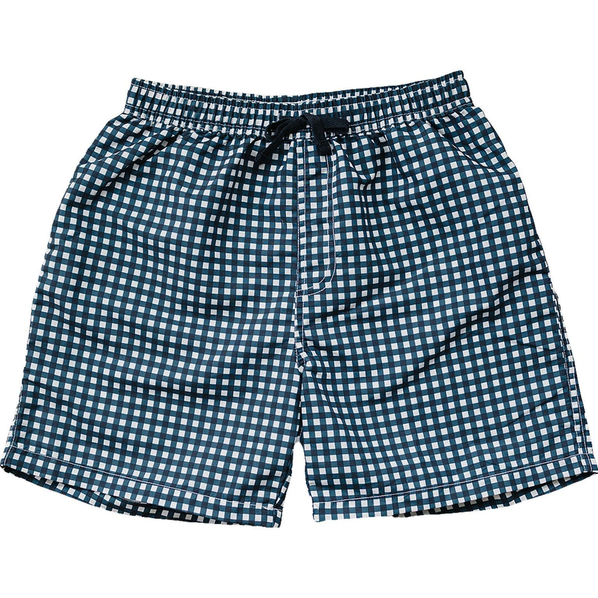 Mebie Baby Navy Gingham Mens Swim Shorts For Adults Classic Comfort - 