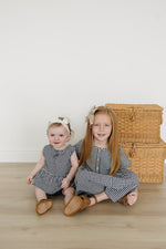 Mebie Baby Navy Gingham Peplum Set - 