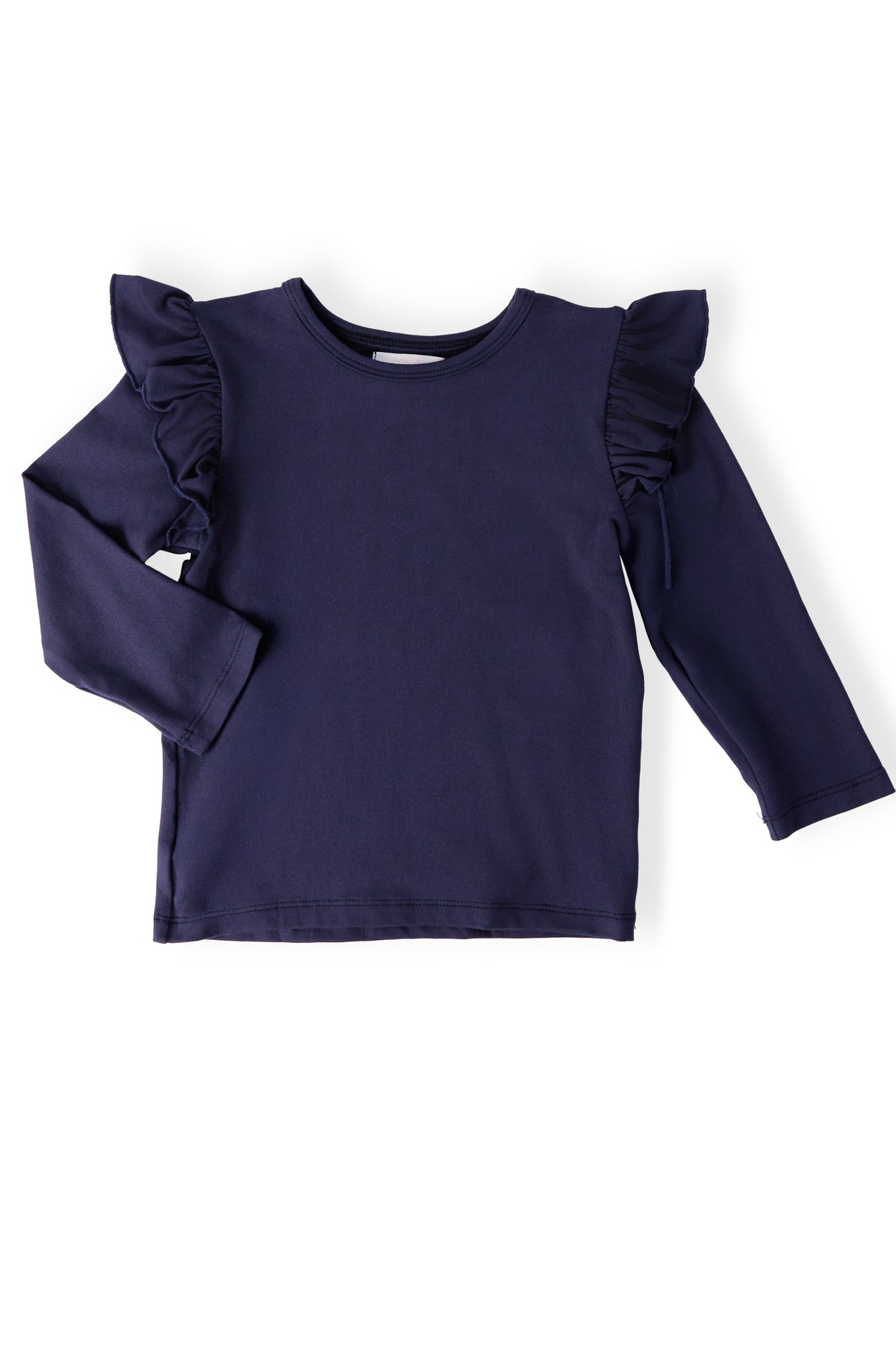 Mila & Rose ® Solid ruffle tee for twirling in style, fits true to size -
