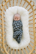 Mebie Baby Navy Plaid Muslin Swaddle Blanket One Hundred Percent Cotton Mebie Baby - 