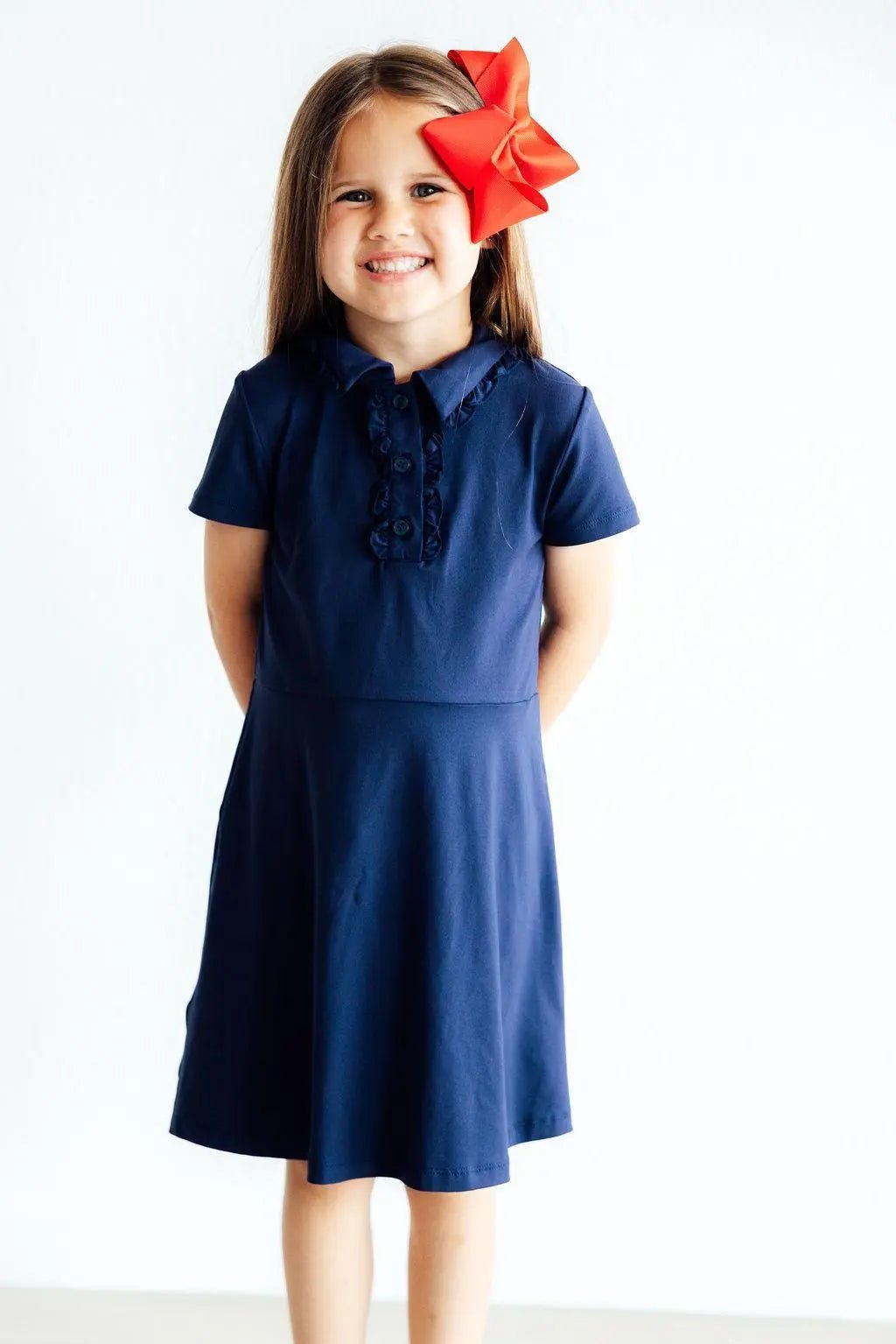 Mila & Rose ® Navy S/S Polo Dress - 