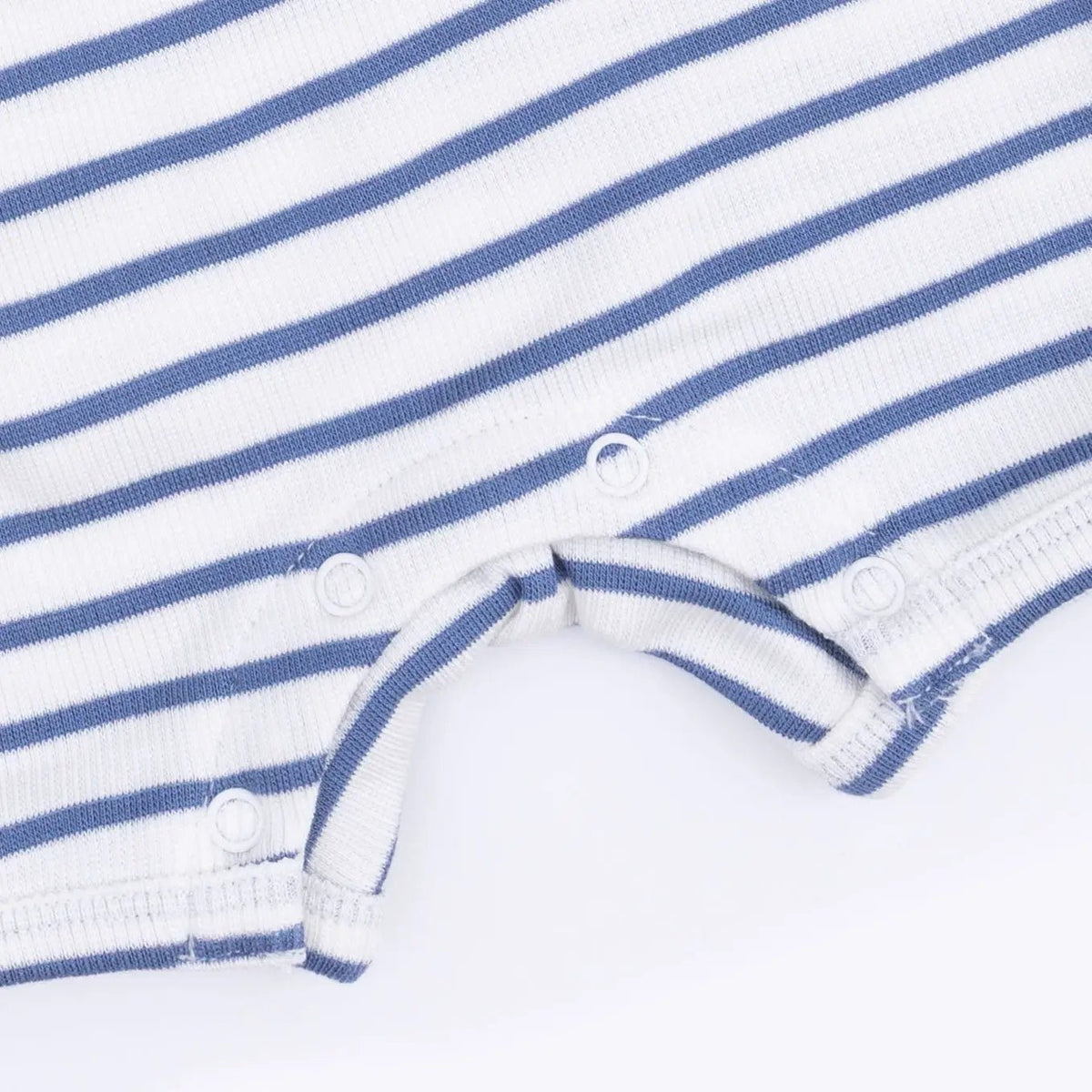 Angel Dear Navy Stripe - Henley Shortie Romper - 