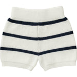 Navy Stripe Knit Shorts - Shorts, White, Baby & Toddler Clothing, Textile, Active Shorts | Everetts Place