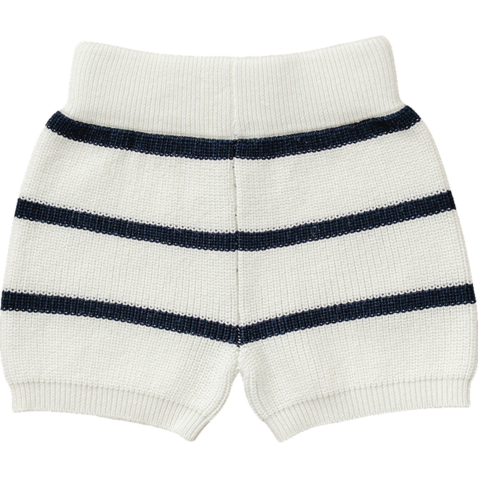 Navy Stripe Knit Shorts - Shorts, White, Baby & Toddler Clothing, Textile, Active Shorts | Everetts Place