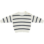 Mebie Baby Navy Stripe Knit Sweater For Baby And Toddler Lightweight Summer Wear - 