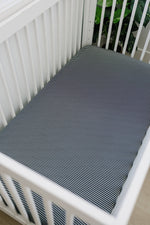 Mebie Baby Navy Stripes Bamboo Stretch Crib Sheet For Standard Crib Size 52 X 28 - 