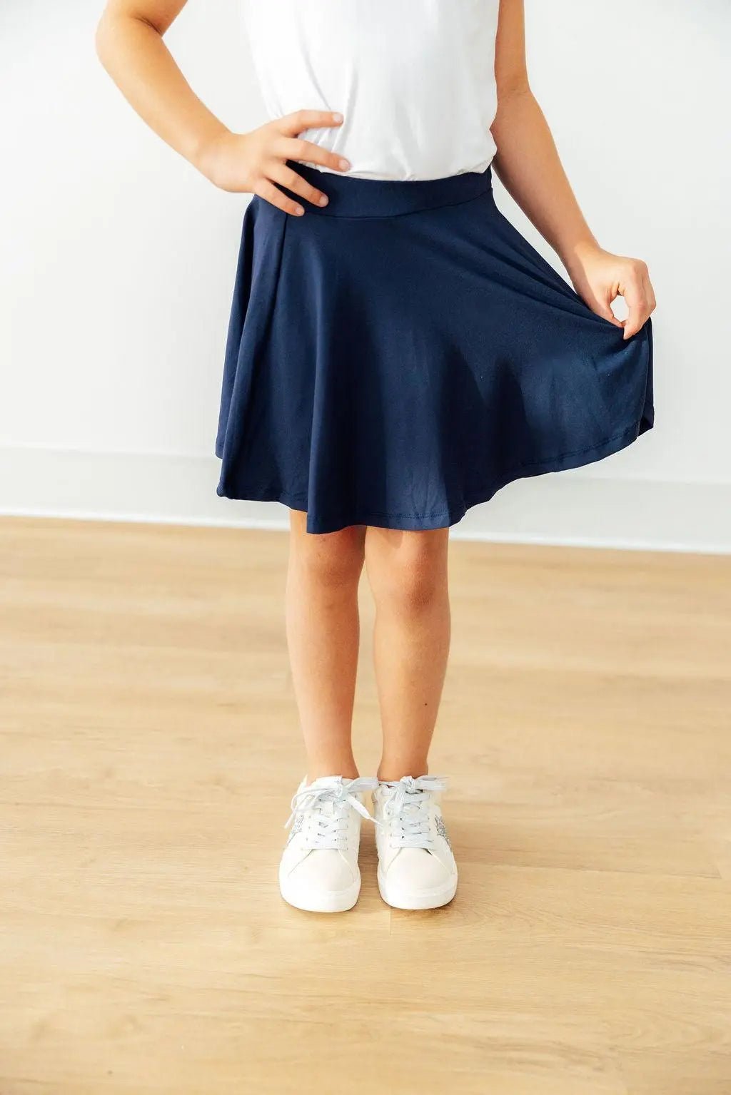 Navy Twirl Skort - Waist, Fashion design, Skort, A-line, Abdomen | Everetts Place