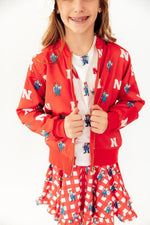 Mila & Rose ® Nebraska Red Herbie Husker Satin Jacket - 