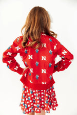 Mila & Rose ® Nebraska Red Herbie Husker Satin Jacket - 