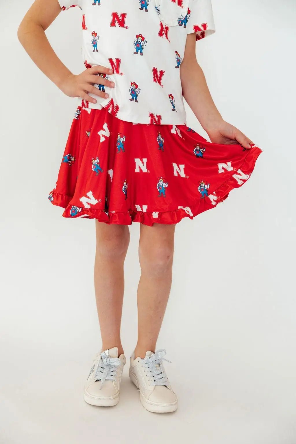 Mila & Rose ® Nebraska Red Herbie Husker Twirl Skort - 