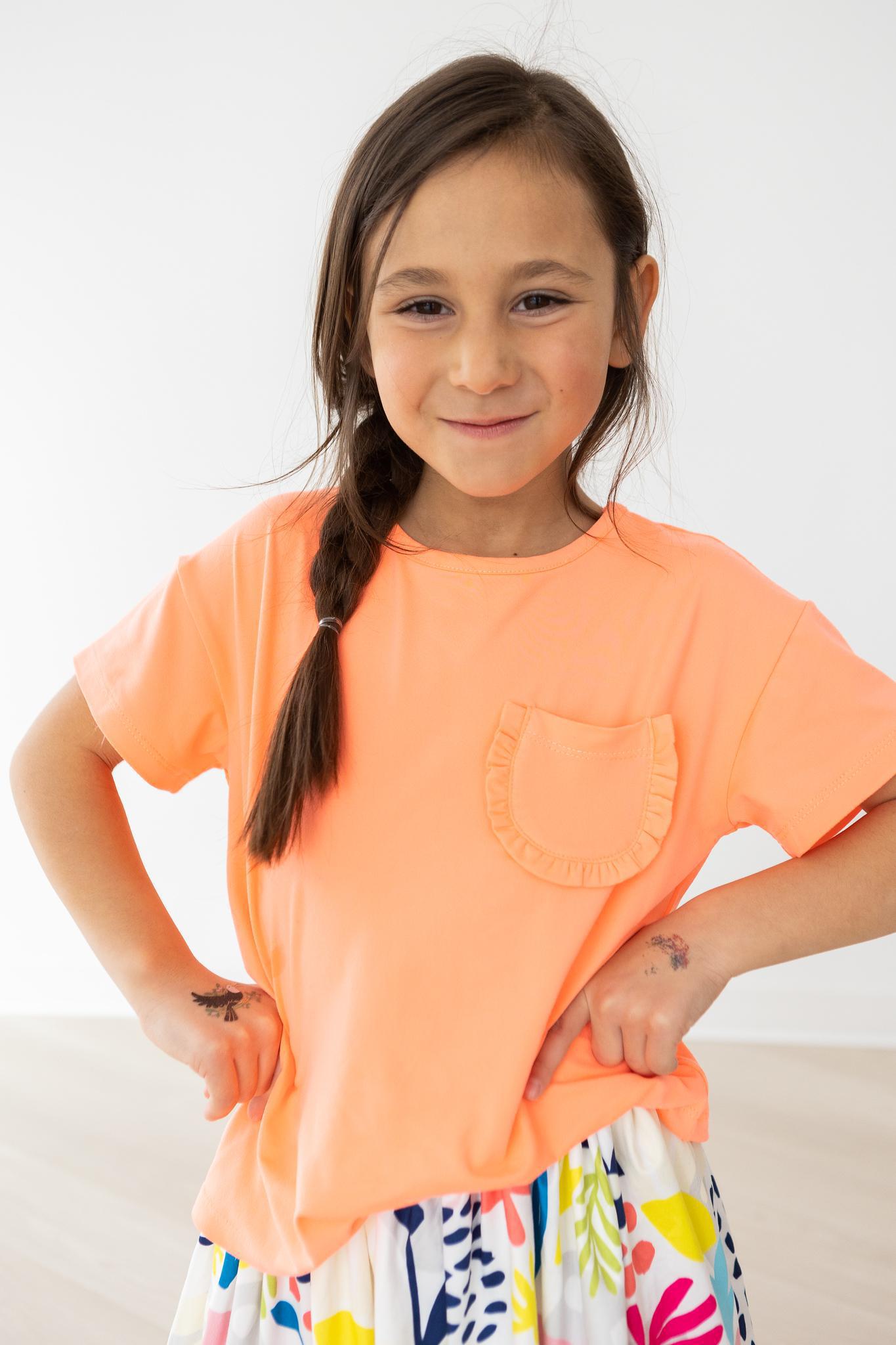 Mila & Rose ® Ruffle Pocket Tee: Trendy and versatile top for casual wear -