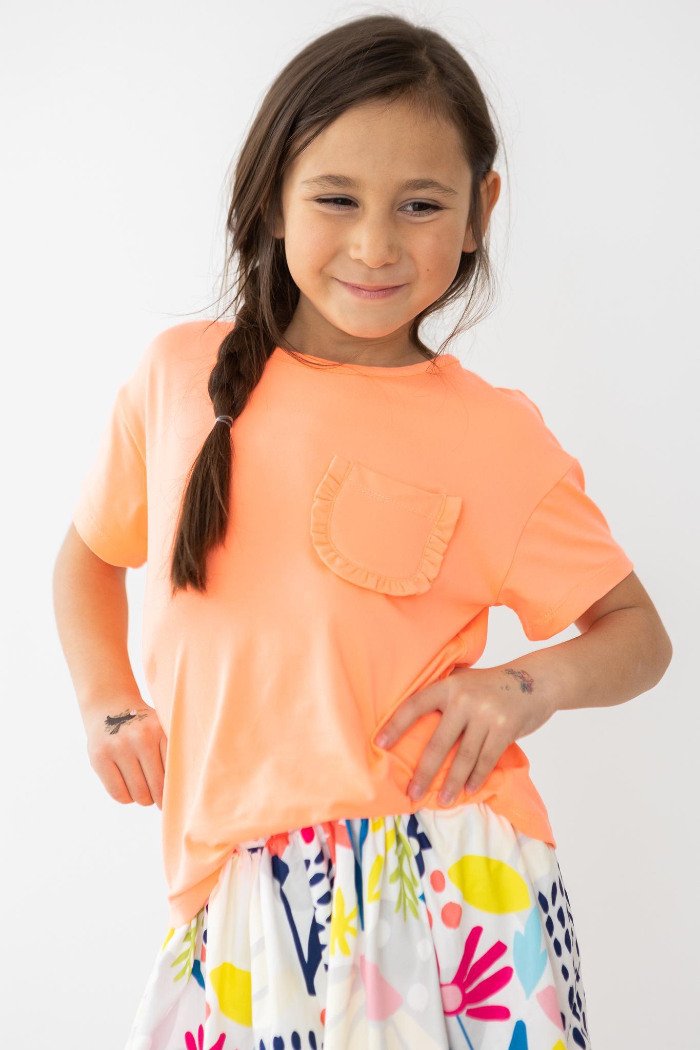 Mila & Rose ® Ruffle Pocket Tee: Trendy and versatile top for casual wear -