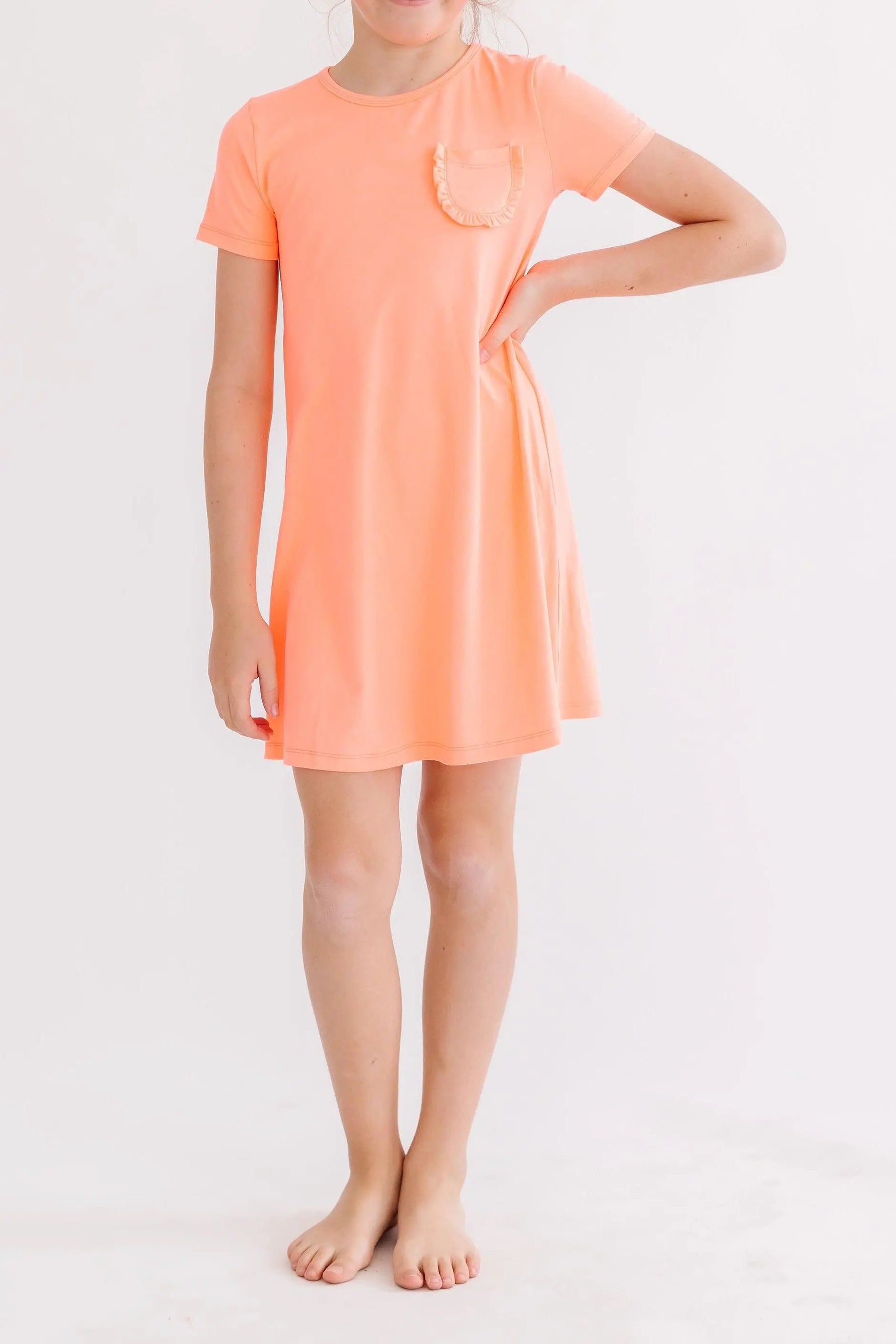 Mila & Rose ® Neon Coral T-Shirt Dress - 