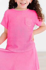 Mila & Rose ® Neon Pink Scrunchy Pocket Tee - 
