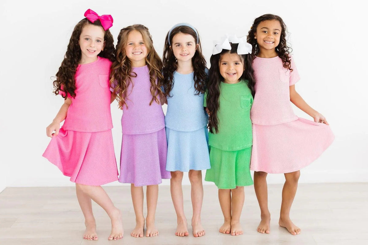 Mila & Rose ® Neon Pink Scrunchy Twirl Skort - 