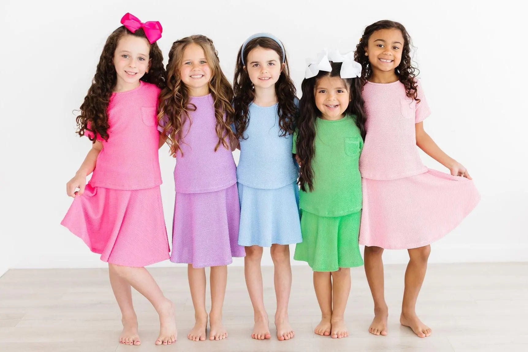 Mila & Rose ® Neon Pink Scrunchy Twirl Skort - 