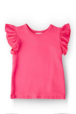 Mila & Rose ® Neon Pink S/S Ruffle Tee - 