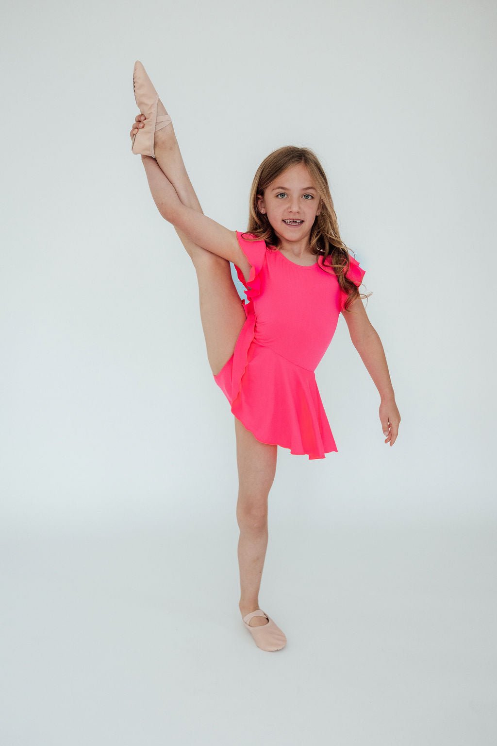 Mila & Rose ® Neon Pink S/S Twirl Leotard - 