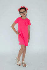 Mila & Rose ® Neon Pink T-Shirt Dress - 