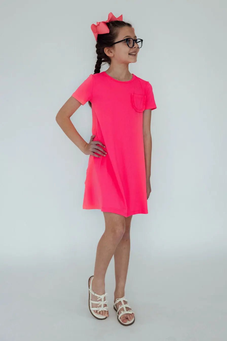 Mila & Rose ® Neon Pink T-Shirt Dress - 