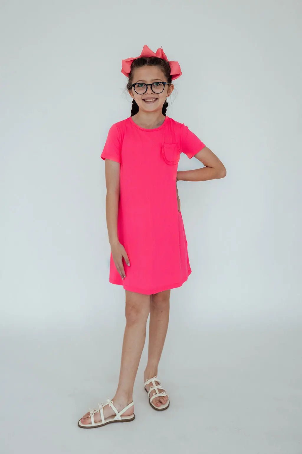 Mila & Rose ® Neon Pink T-Shirt Dress - 