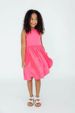 Mila & Rose ® Neon Pink Tank Pocket Twirl Dress - 