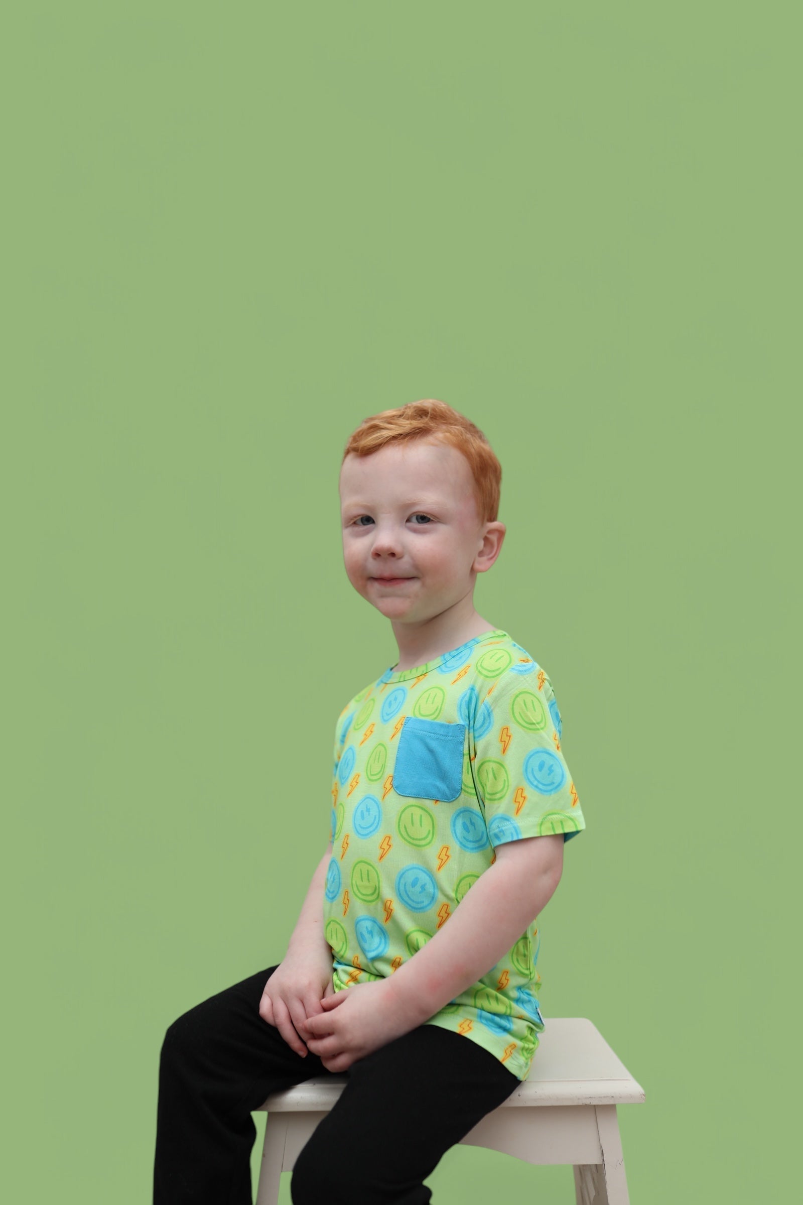 DREAM BIG LITTLE CO NEON SMILES DREAM POCKET TEEEveretts Place