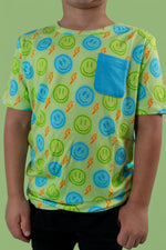 DREAM BIG LITTLE CO NEON SMILES DREAM POCKET TEEEveretts Place