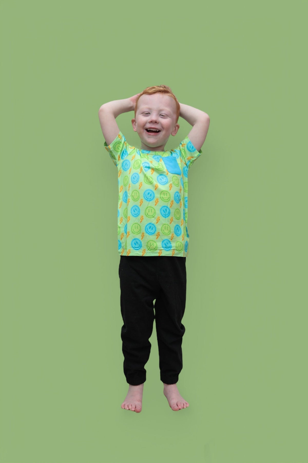 DREAM BIG LITTLE CO NEON SMILES DREAM POCKET TEEEveretts Place
