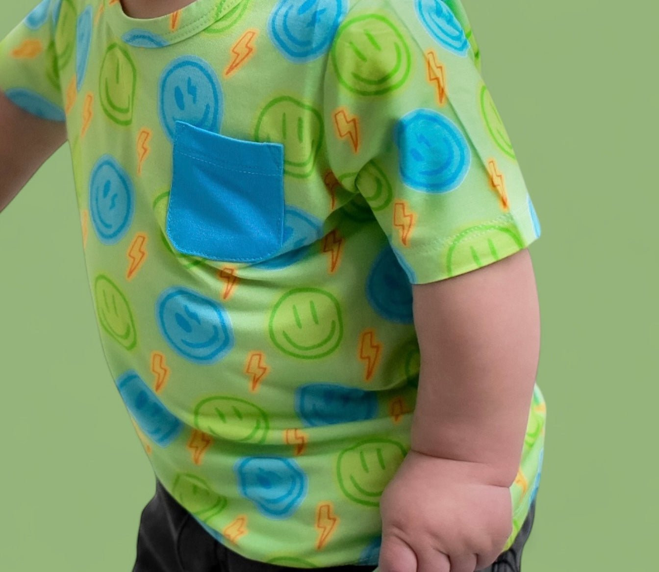 DREAM BIG LITTLE CO NEON SMILES DREAM POCKET TEEEveretts Place
