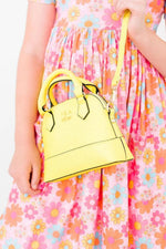 Mila & Rose ® Neon Yellow Glitter Girl's Crossbody Purse - 