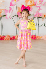 Mila & Rose ® Neon Yellow Glitter Girl's Crossbody Purse - 