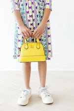 Mila & Rose ® Neon Yellow Glitter Girl's Crossbody Purse - 