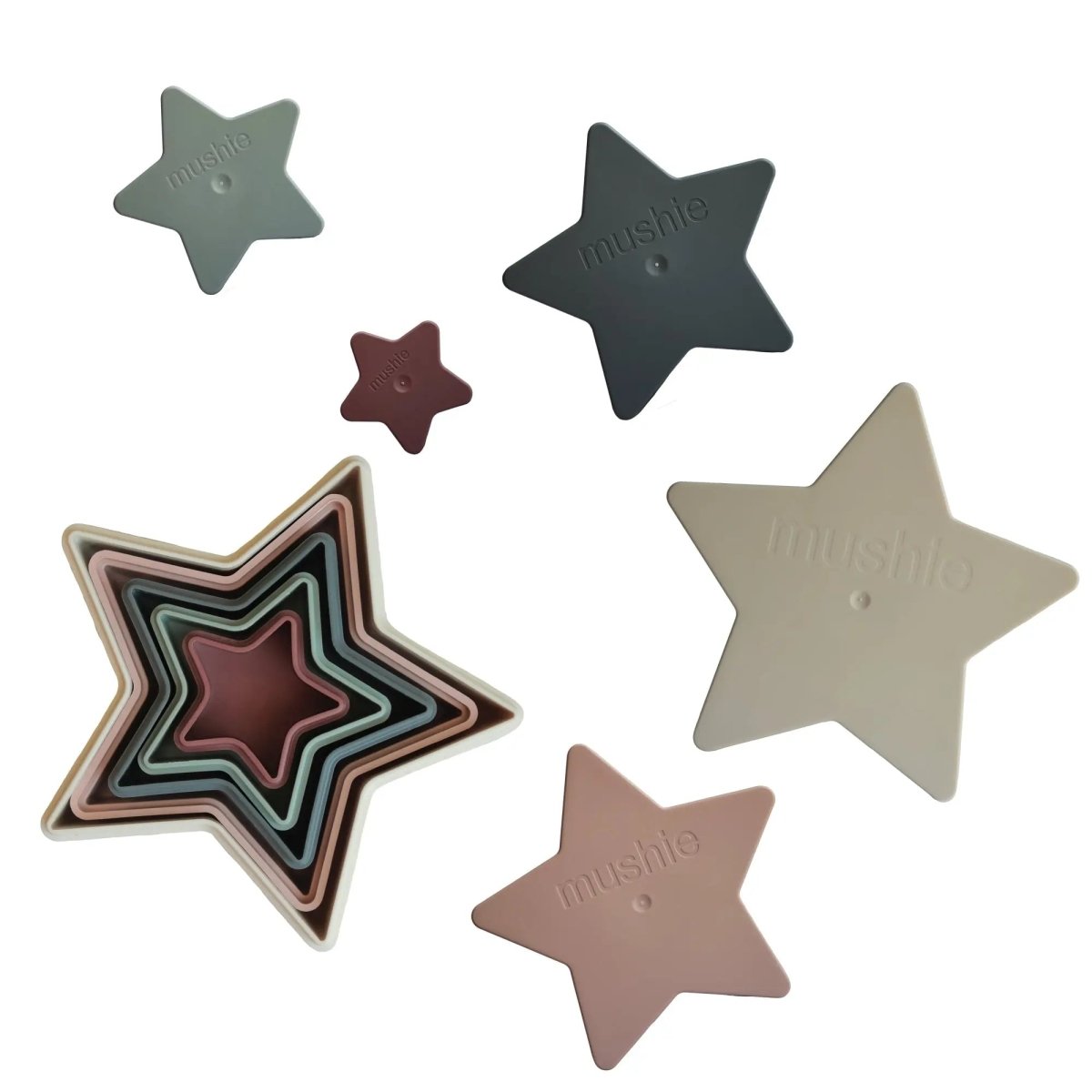 Mushie Nesting Stars Toy Set for Kids Aged 10 Months to 3 Years - Everetts Place Boutique - 