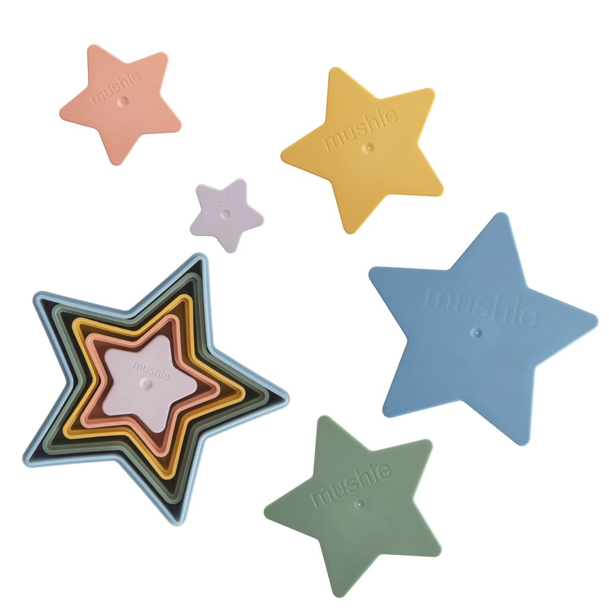 Mushie Nesting Stars Toy Set for Kids Aged 10 Months to 3 Years - Everetts Place Boutique - 