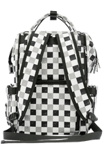 Texas Tushies Neutral Check Diaper Bag with Trendy Backpack Style for Busy Parents - Luggage & Bags > Diaper Bags