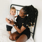 Little Joy Co. Neutral Checkered Bamboo Tee for Baby 3 to 6 Months - Everetts Place Boutique - 