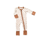Harp Angel Boutique Neutral Rectangle Baby Pajamas | Zipper Romper - 