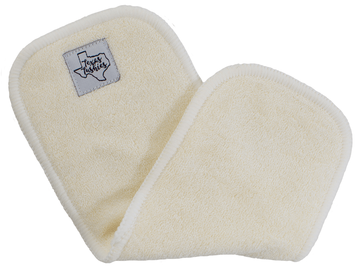 Bamboo Terry Cloth Diaper Inserts, Newborn, 3 Layer by Texas Tushies