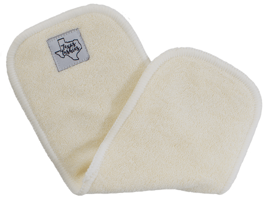 Newborn 3 Layer Bamboo Cloth Diaper Inserts for Extra Absorbency Texas Tushies