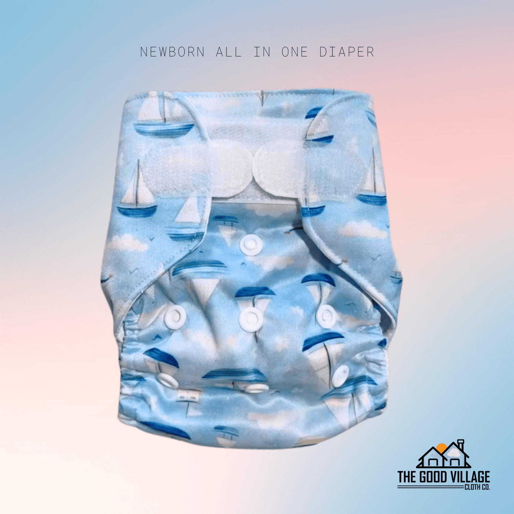 The Good Village Cloth Co. Newborn All - in - One Diaper | Dreamy Voyages - 