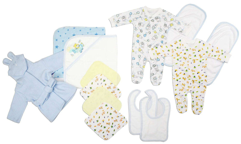 Newborn Baby Boys 14 Pc Layette Baby Shower Gift - Everetts Place: Online Boutique - Baby Clothing