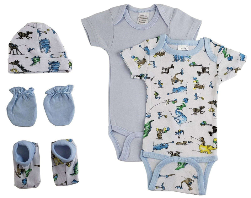 Newborn Baby Boys 5 Pc Layette Baby Shower Gift - Everetts Place: Online Boutique - Baby Clothing