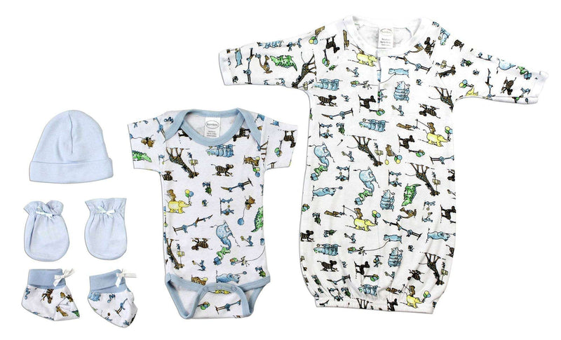 Newborn Baby Boys 5 Pc Layette Baby Shower Gift - Everetts Place: Online Boutique - Baby Clothing