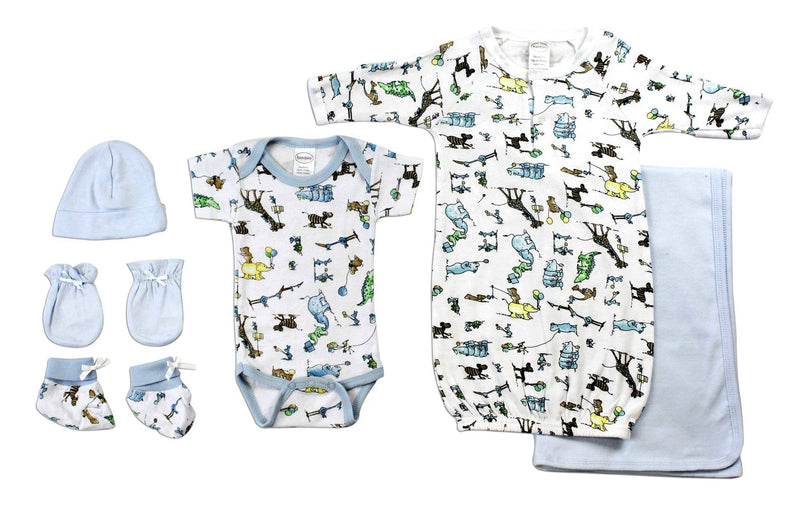 Newborn Baby Boys 6 Pc Layette Baby Shower Gift - Everetts Place: Online Boutique - Baby Clothing