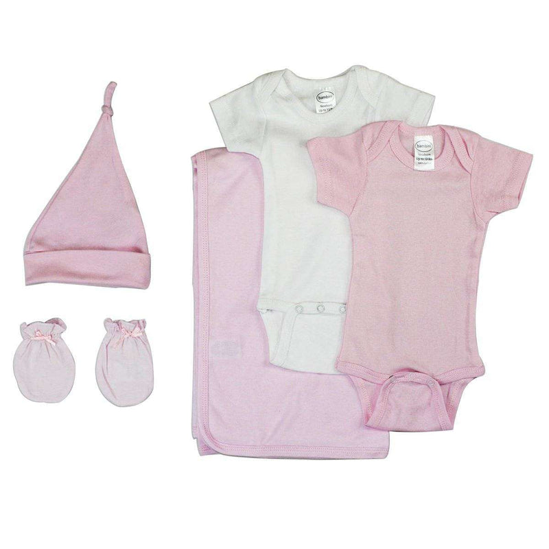 Newborn Baby Girl 5 Pc Layette Baby Shower Gift - Everetts Place: Online Boutique - Baby Clothing