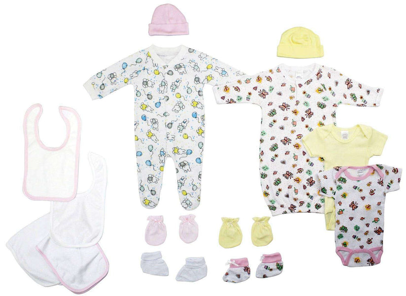 Newborn Baby Girls 11 Pc Layette Baby Shower Gift - Everetts Place: Online Boutique - Baby Clothing