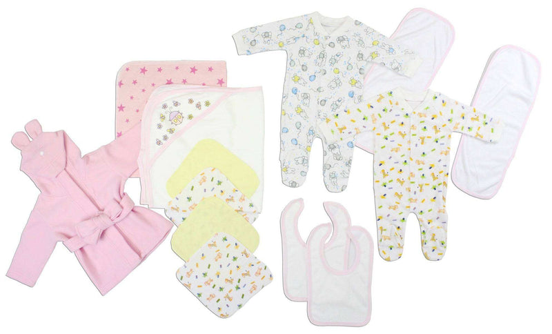 Newborn Baby Girls 14 Pc Layette Baby Shower Gift - Everetts Place: Online Boutique - Baby Clothing